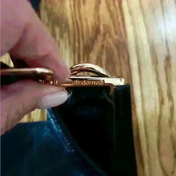 Adhorned Black Messenger Bag with Crossbody Strap. Vegan leather - Picture 5 of 12